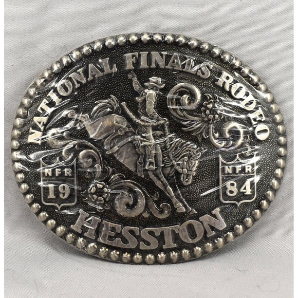 Other - Vintage Belt Buckle NEW 1984 Hesston NFR National Finals Rodeo Western Cowboy